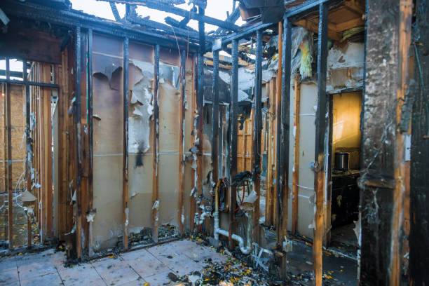 Professional Fire Damage Removal technician working in Laurel Hollow, NY